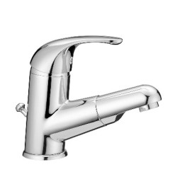 MONOCOMANDO LAVABO CON DOCCETTA ESTRAIBILE Cromo