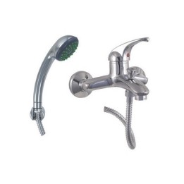 MONOCOMANDO VASCA DUPLEX CON DOCCETTA ANTICALCARE SERIE MARZIA Cromo