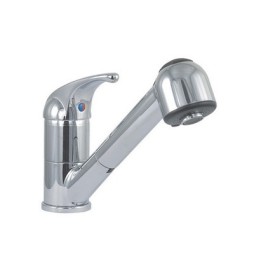 MONOCOMANDO LAVELLO MONOFORO C/DOCCETTA ESTRAIBILE SERIE MARZIA Cromo