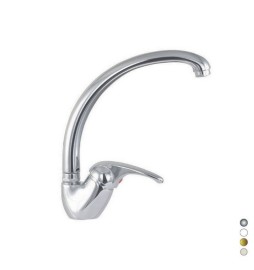 MONOCOMANDO LAVELLO MONOF.CANNA ALTA MANIGLIA LATER. SERIE MARZIA Bianco opaco