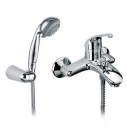 MONOCOMANDO VASCA ESTERNO CON DOCCETTA E FLESSIBILE SERIE DESIA Cromo