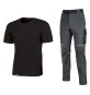KIT T-SHIRT + PANTALONE 'WORK WEAR' tg. XL (maglia black carbon / pantalone asphalt grey)
