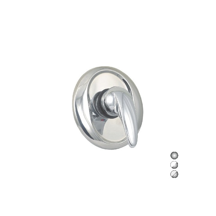MONOCOMANDO INCASSO DOCCIA SERIE MARZIA Bianco Opaco-Cromo