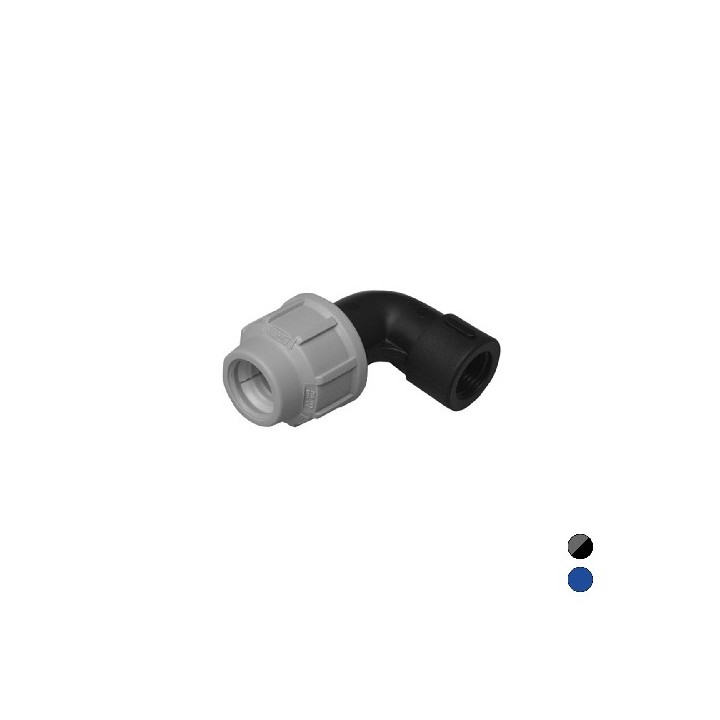 GOMITO A 90° C/DERIVAZIONE FEMMINA DIANFLEX RACCORDO PER POLIETILENE 1"1/2 x 50