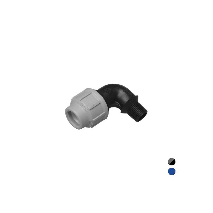 GOMITO A 90° C/DERIVAZIONE MASCHIO DIANFLEX RACCORDO PER POLIETILENE 1/2 x 20 -F-BRICO