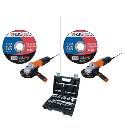 KIT 600 MOLE ABRASIVE INOX/FERRO + 2 SMERIGLIATRICI mole 'A46Q-BF' +...