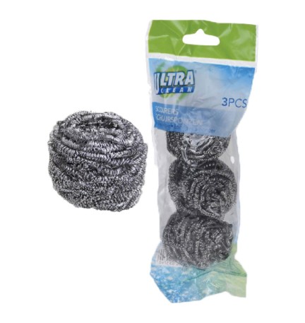 SPUGNA DA CUCINA IN ACCIAIO set 6 pezzi