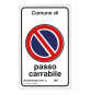 CARTELLO 'PASSO CARRABILE' cm 60 x 40
