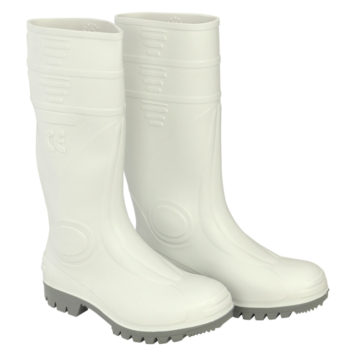 STIVALI ANTINFORTUNISTICA 'GINOCCHIO' N. 45 - colore bianco/grigio