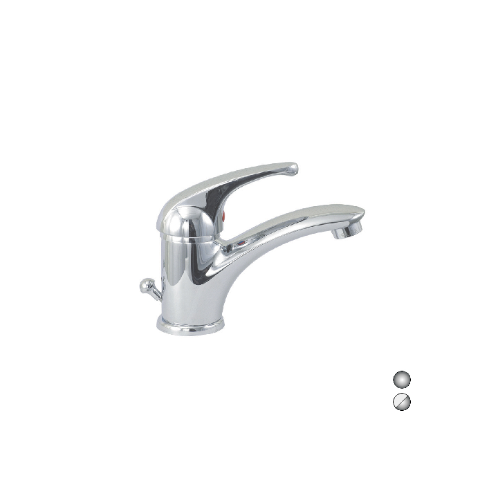 MONOCOMANDO LAVABO SERIE MARZIA Bianco Opaco-Cromo