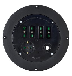 DISCO PER AVVOLGICAVO 4 prese 2P+T 16A bipas.+ 1 schuko