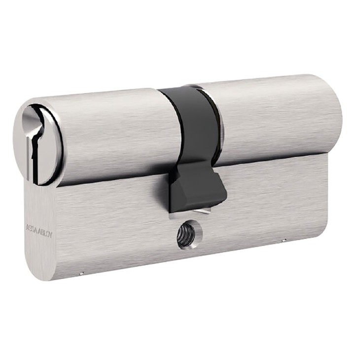 CILINDRO PROFILATO DOPPIO SERIE 'GEMMA' mm 30+10+40  80 (35+45) nichelato