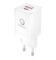 CARICABATTERIA DA MURO DOPPIA USCITA CARICA RAPIDA ingresso 110-240V - carica 20W