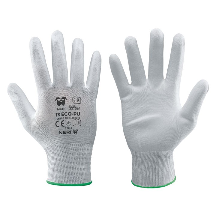 GUANTI '13 ECO-PU' Tg. 10 bianco