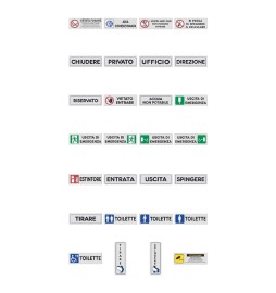 ETICHETTA SEGNALETICA USCITA A SINISTRA