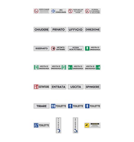 ETICHETTA SEGNALETICA USCITA A SINISTRA