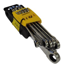 SERIE CHIAVI COMBINATE A CRICCHETTO 9 pezzi