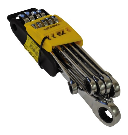 SERIE CHIAVI COMBINATE A CRICCHETTO 9 pezzi