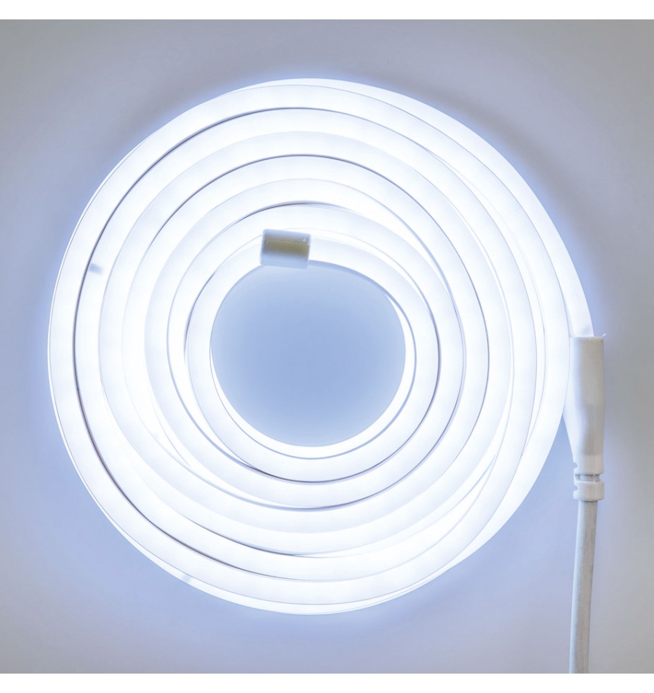 TUBO NEON BIFACCIALE LED SERIE 'SMD' 960 led bianchi - 9,5 mt (8+1,5)