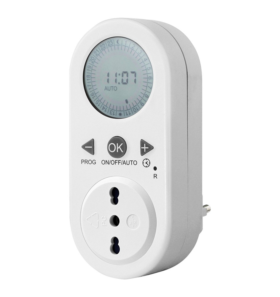 PRESA TEMPORIZZATA DIGITALE 'GIORNALIERA' max 3500 W - presa 10/16A - 58106