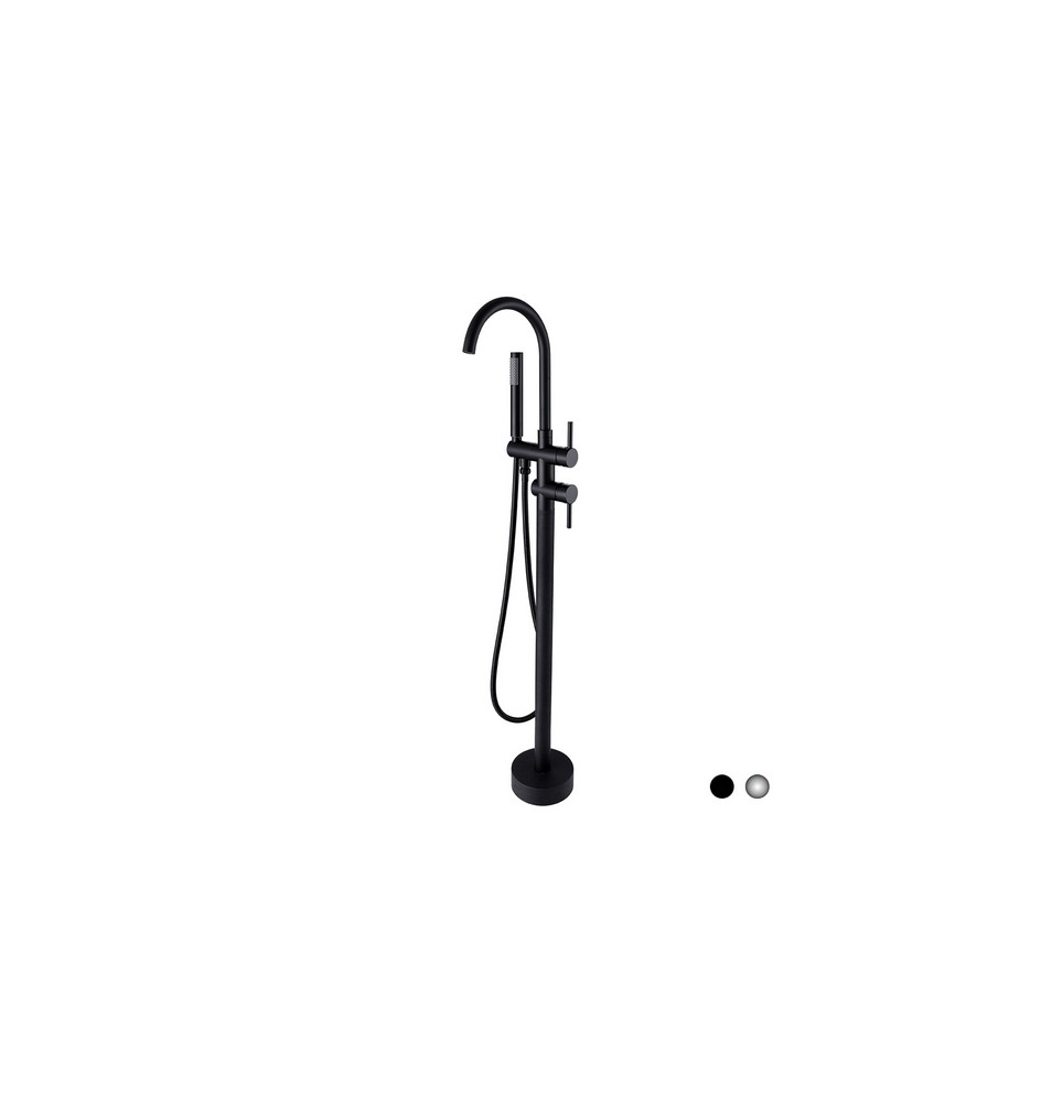 MISCELATORE MONOCOMANDO PER VASCA MODELLO DANTE cm 16x115 - Nero