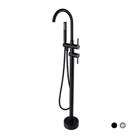 MISCELATORE MONOCOMANDO PER VASCA MODELLO DANTE cm 16x115 - Nero