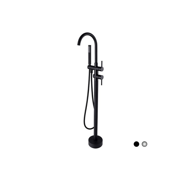 MISCELATORE MONOCOMANDO PER VASCA MODELLO DANTE cm 16x115 - Nero