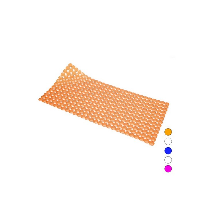 TAPPETO ANTISCIVOLO PER VASCA MOD. RONDO' CM 72X36 Arancio