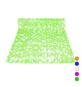 TAPPETO ANTISCIVOLO PER DOCCIA MOD. MIX CM 52x52 Verde