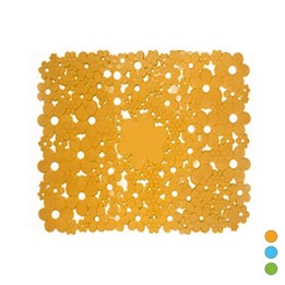TAPPETO ANTISCIVOLO MOD. FLOWERS CM 53 X 53 Turchese