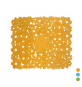 TAPPETO ANTISCIVOLO MOD. FLOWERS CM 53 X 53 Turchese