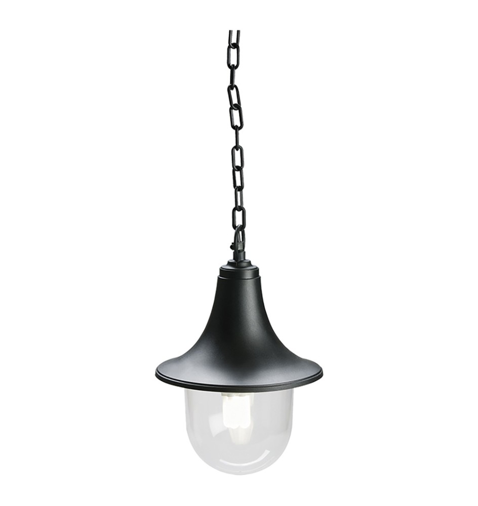 APPLIQUE A SOSPENSIONE CON CATENA 'MARINE' 60 W - cm 30 x 22 x 11 nero