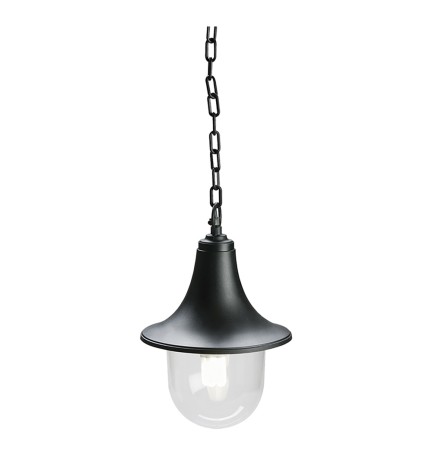 APPLIQUE A SOSPENSIONE CON CATENA 'MARINE' 60 W - cm 30 x 22 x 11 nero