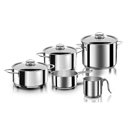 SET BATTERIA PENTOLE 'DIVINA RE' DA 9 PEZZI 9 prodotti misti