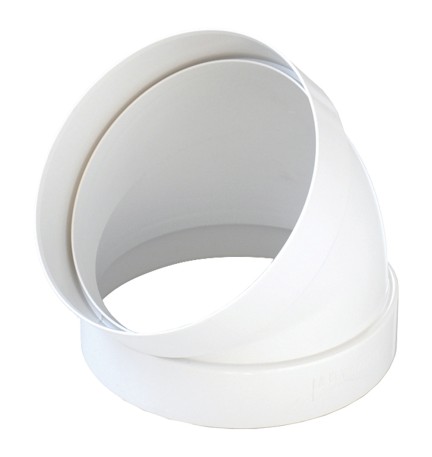 CURVA PER AERAZIONE CANALIZZATA 45° Ø mm. 125