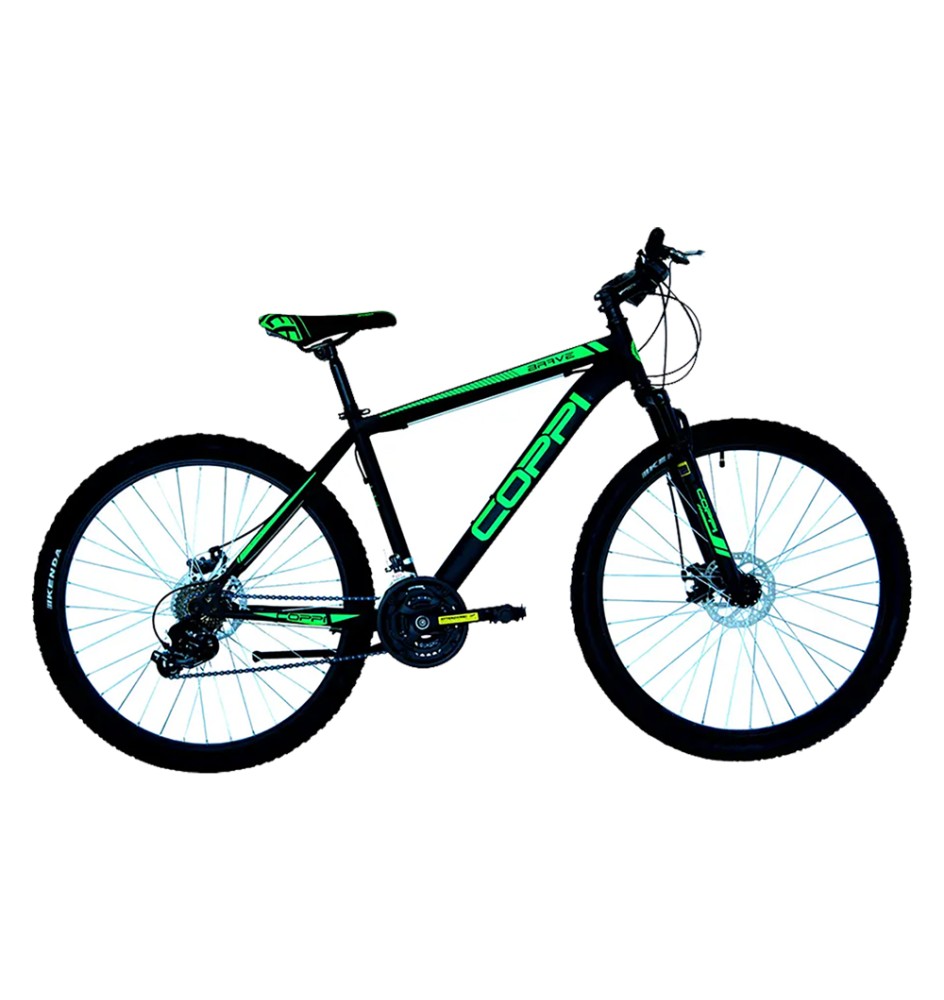 BICICLETTA UOMO 'TREKKING BRAVE DISK' COPPI 27,5 - nero / verde