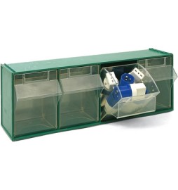 CASSETTIERA SOVRAPPONIBILE IN PP FOX 104 - MM 600x177x H.206 Verde LxPxH  mm 600x177x206