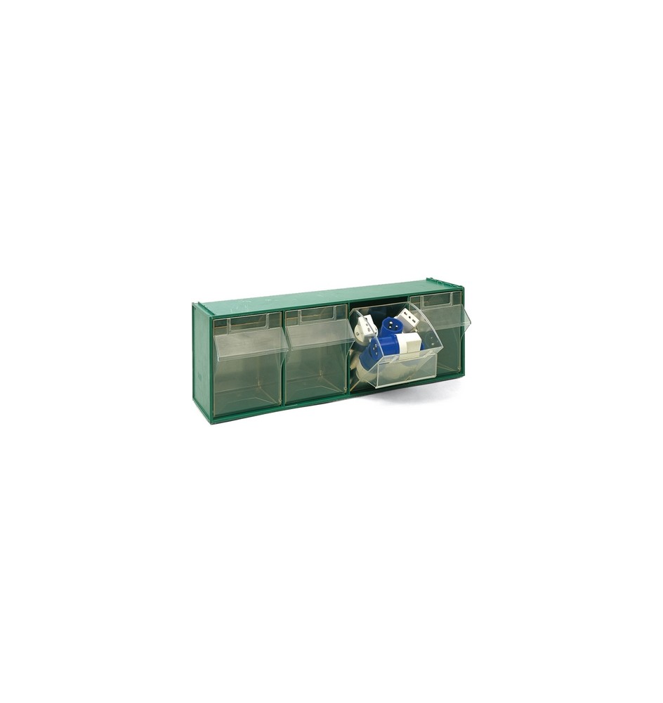 CASSETTIERA SOVRAPPONIBILE IN PP FOX 104 - MM 600x177x H.206 Verde LxPxH  mm 600x177x206