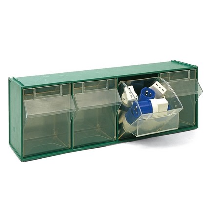 CASSETTIERA SOVRAPPONIBILE IN PP FOX 104 - MM 600x177x H.206 Verde LxPxH  mm 600x177x206