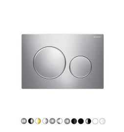 PLACCA DI COPERTURA 2 TASTI SIGMA 20 GEBERIT Nera - bordi tasti nero opaco