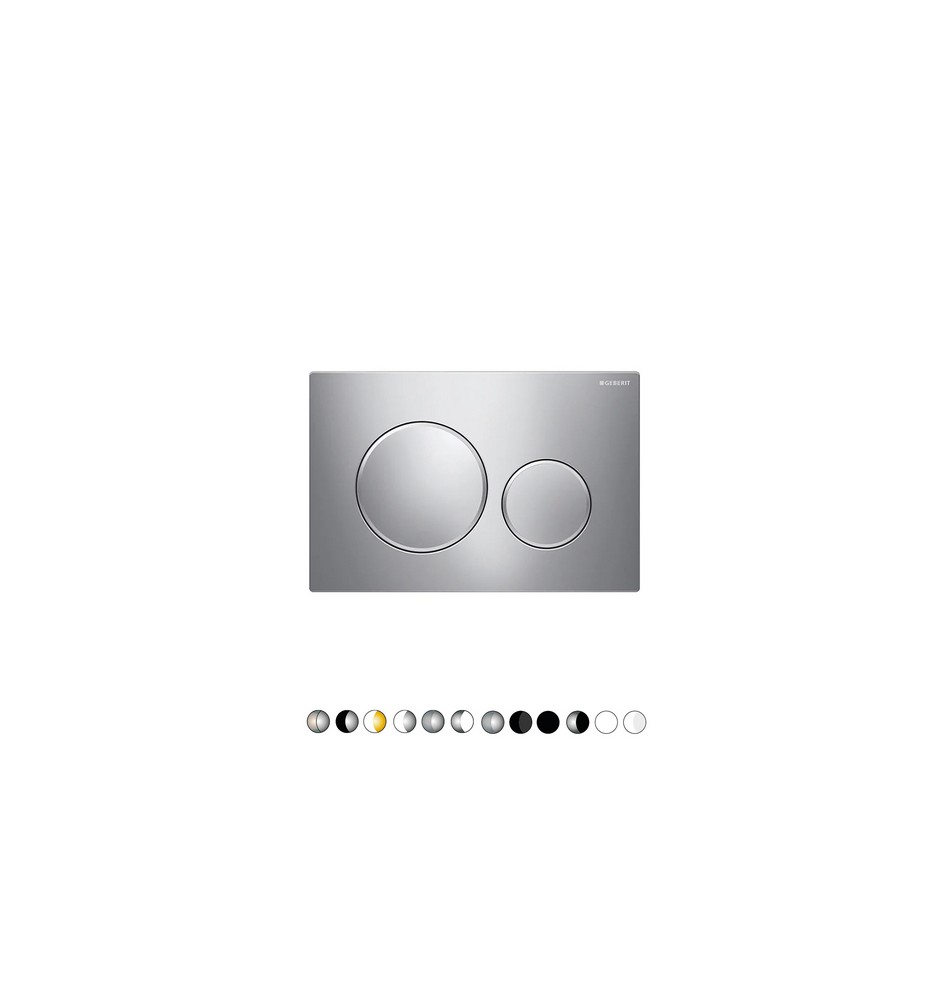 PLACCA DI COPERTURA 2 TASTI SIGMA 20 GEBERIT Nera - bordi tasti nero opaco