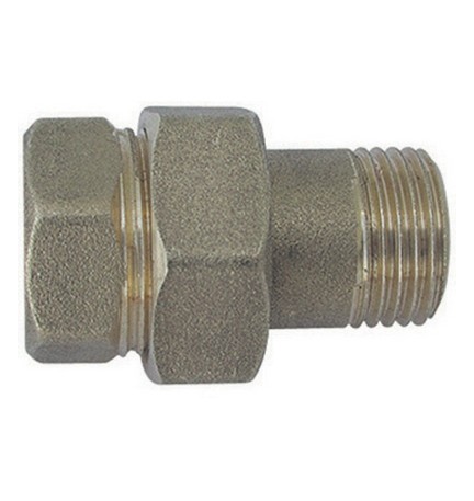 RACCORDO DIRITTO MF 3 PEZZI OTTONE GIALLO 1"
