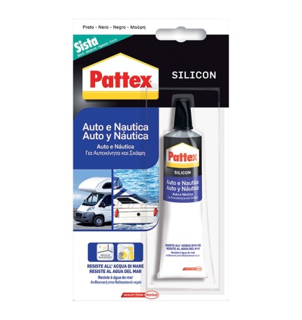 SILICONE ACETICO 'AUTO - NAUTICA' RAL 9005 nero ml 60