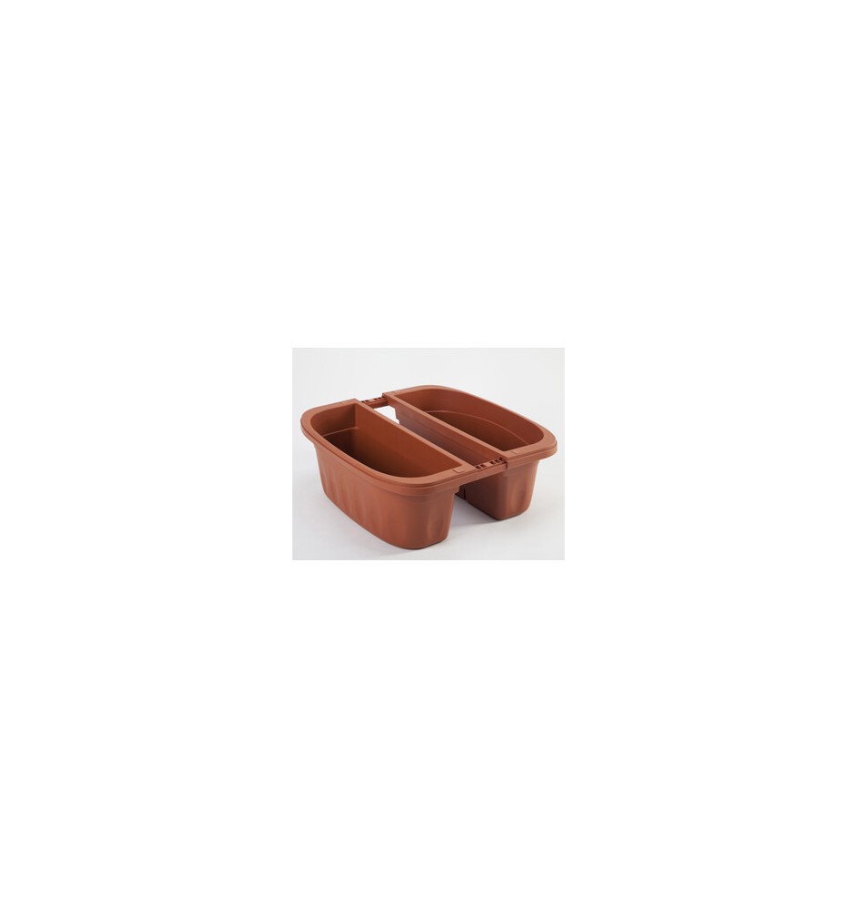 FIORIERA DOPPIA KLUNIA 50CM TERRACOTTA