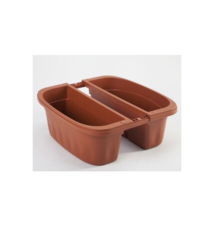 FIORIERA DOPPIA KLUNIA 50CM TERRACOTTA
