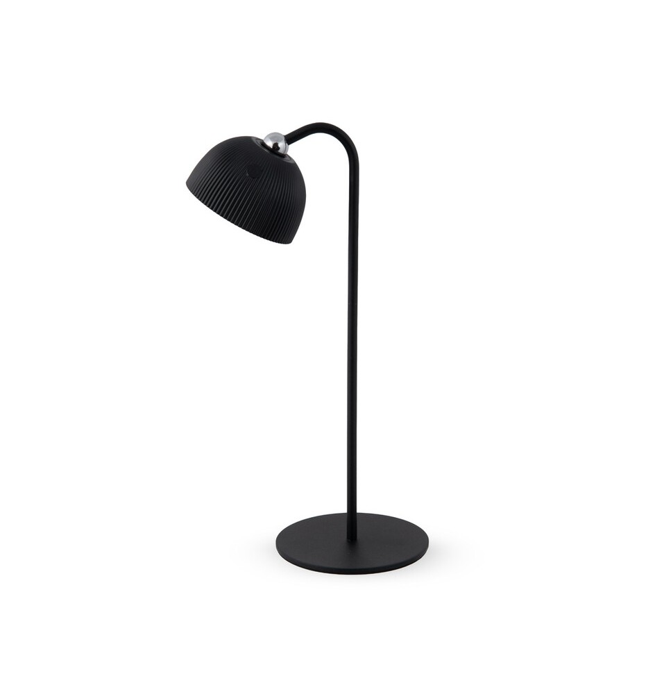 LAMPADA LED RICARICABILE DA TAVOLO ELLIOT NERO