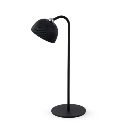 LAMPADA LED RICARICABILE DA TAVOLO ELLIOT NERO