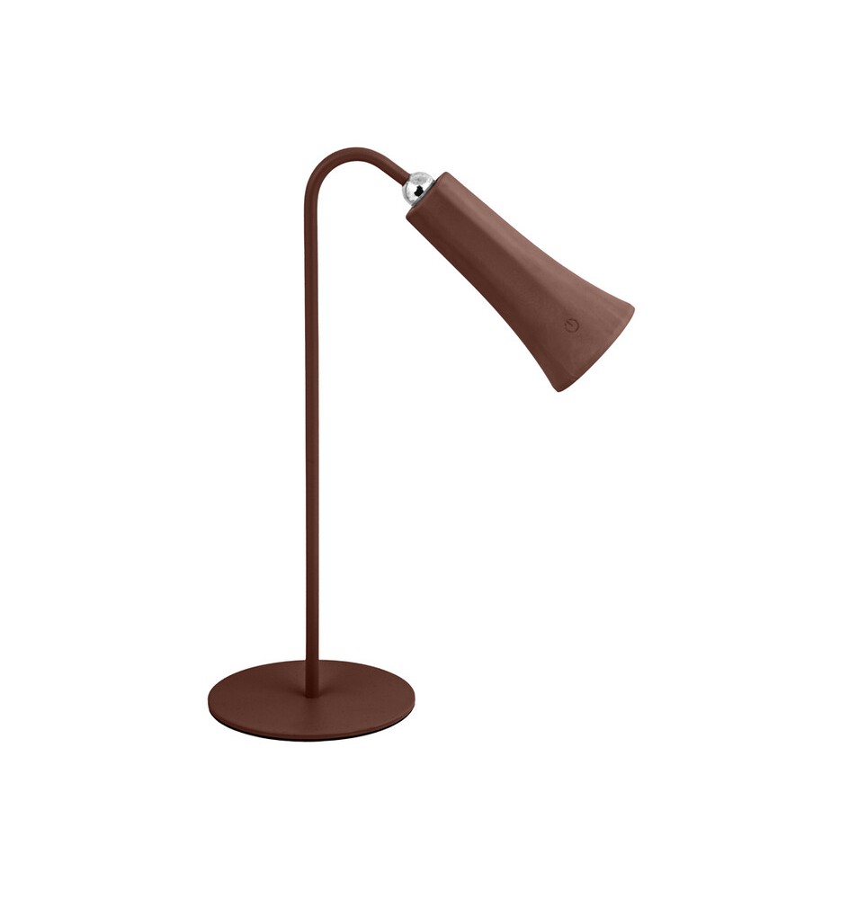 LAMPADA LED RICARICABILE DA TAVOLO ALICE RUGGINE