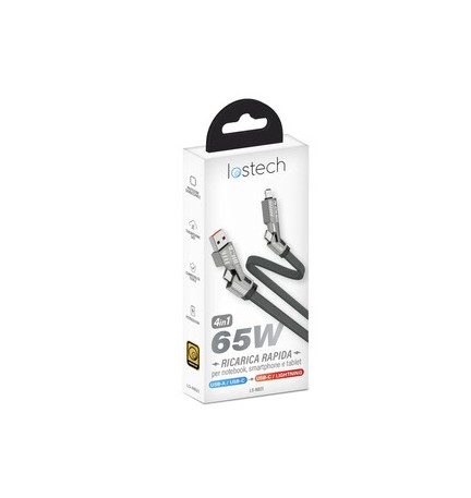 CAVO USB A-C/ USB C -LIGHTING 4IN1 65W
