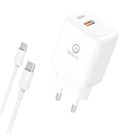 CARICATORE RAPIDO 30W 2 PRESE+CAVO USB-C / USB-C